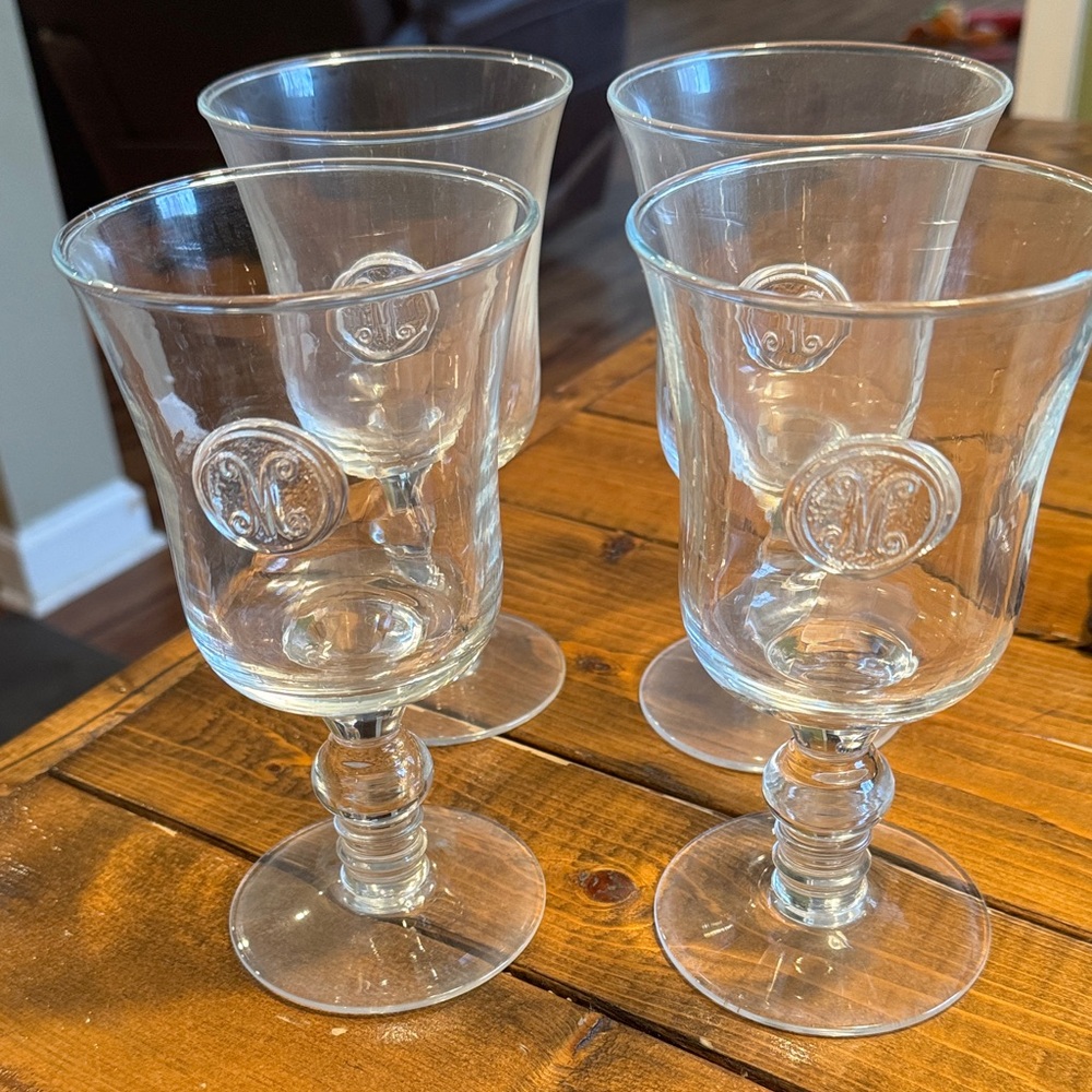 “M” Skyros Legado Footed Goblet - set of 4
